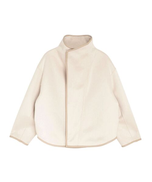 LAGUNAMOON（ラグナムーン）の「リバーシブルボアショートブルゾン（ブルゾン・レディース・アイボリー/ライトグリーン/モカ・FREE）」の6枚目の写真