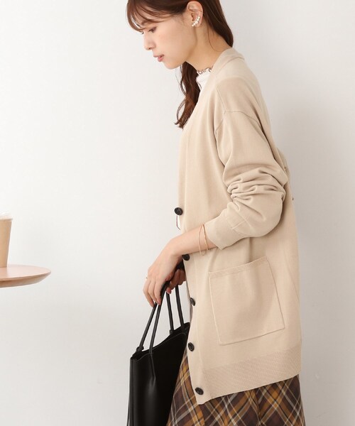 DRESKIP（ドレスキップ）の「◆【すっきり見え】ゆったりVネックカーディガン（カーディガン/ボレロ・レディース・ブラック/グリーン/ベージュ/パープル系・04/02/03）」の11枚目の写真