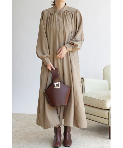 &. NOSTALGIA（アンドドットノスタルジア）の「【ZOZO限定】ボヤージュシャツワンピース（ワンピース・レディース・ブラック/グリーン/ホワイト/グレイッシュベージュ/パープル・FREE）」の3枚目の写真