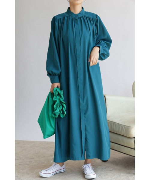 &. NOSTALGIA（アンドドットノスタルジア）の「【ZOZO限定】ボヤージュシャツワンピース（ワンピース・レディース・ブラック/グリーン/ホワイト/グレイッシュベージュ/パープル・FREE）」の4枚目の写真