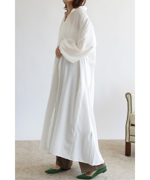 &. NOSTALGIA（アンドドットノスタルジア）の「【ZOZO限定】ボヤージュシャツワンピース（ワンピース・レディース・ブラック/グリーン/ホワイト/グレイッシュベージュ/パープル・FREE）」の8枚目の写真