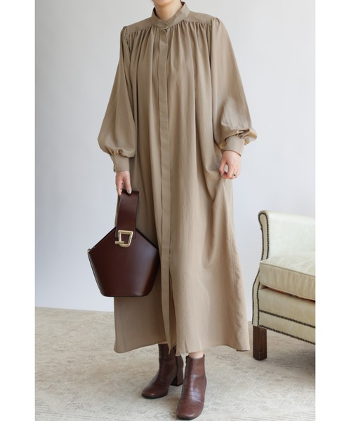 &. NOSTALGIA（アンドドットノスタルジア）の「【ZOZO限定】ボヤージュシャツワンピース（ワンピース・レディース・ブラック/グリーン/ホワイト/グレイッシュベージュ/パープル・FREE）」の18枚目の写真