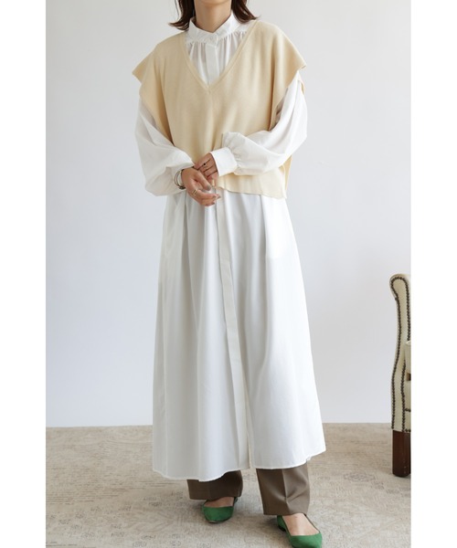 &. NOSTALGIA（アンドドットノスタルジア）の「【ZOZO限定】ボヤージュシャツワンピース（ワンピース・レディース・ブラック/グリーン/ホワイト/グレイッシュベージュ/パープル・FREE）」の15枚目の写真