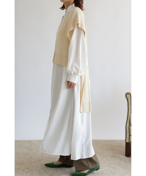 &. NOSTALGIA（アンドドットノスタルジア）の「【ZOZO限定】ボヤージュシャツワンピース（ワンピース・レディース・ブラック/グリーン/ホワイト/グレイッシュベージュ/パープル・FREE）」の17枚目の写真