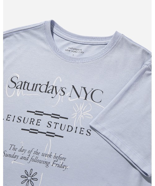 Saturdays NYC（サタデーズ ニューヨークシティ ）の「LEISURE STUDIES STANDARD TEE（Tシャツ/カットソー・レディース・オフホワイト/サックスブルー・S/M/X-SMALL/L）」の3枚目の写真