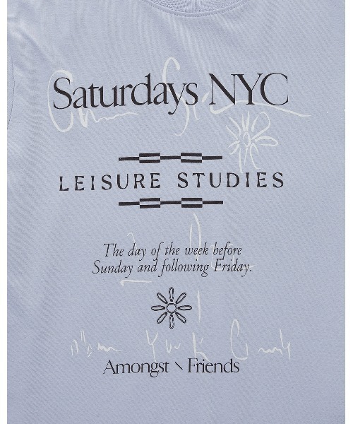 Saturdays NYC（サタデーズ ニューヨークシティ ）の「LEISURE STUDIES STANDARD TEE（Tシャツ/カットソー・レディース・オフホワイト/サックスブルー・S/M/X-SMALL/L）」の4枚目の写真