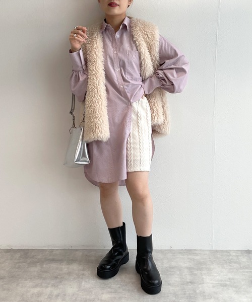 w closet（ダブルクローゼット）の「ケーブル編みジャガードショートパンツ（その他パンツ・レディース・アイボリー/ブルー/ブラック・FREE）」の13枚目の写真