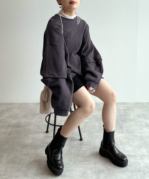 w closet（ダブルクローゼット）の「ケーブル編みジャガードショートパンツ（その他パンツ・レディース・アイボリー/ブルー/ブラック・FREE）」の22枚目の写真