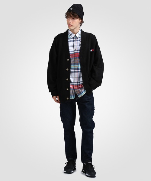 tommy jeans（トミー ジーンズ）の「スケーターバッジロゴカーディガン（カーディガン/ボレロ・メンズ・ブラック/グレー・SMALL/MEDIUM/LARGE/X-LARGE）」の16枚目の写真