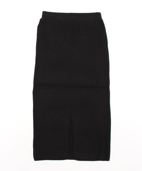 Q（キュー）の「12Gリブタイトスカート（スカート・レディース・ブラック/ピンク・MEDIUM）」の3枚目の写真
