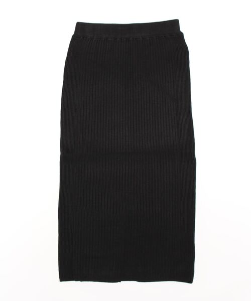 Q（キュー）の「12Gリブタイトスカート（スカート・レディース・ブラック/ピンク・MEDIUM）」の5枚目の写真
