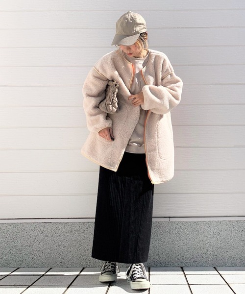 Q（キュー）の「12Gリブタイトスカート（スカート・レディース・ブラック/ピンク・MEDIUM）」の15枚目の写真