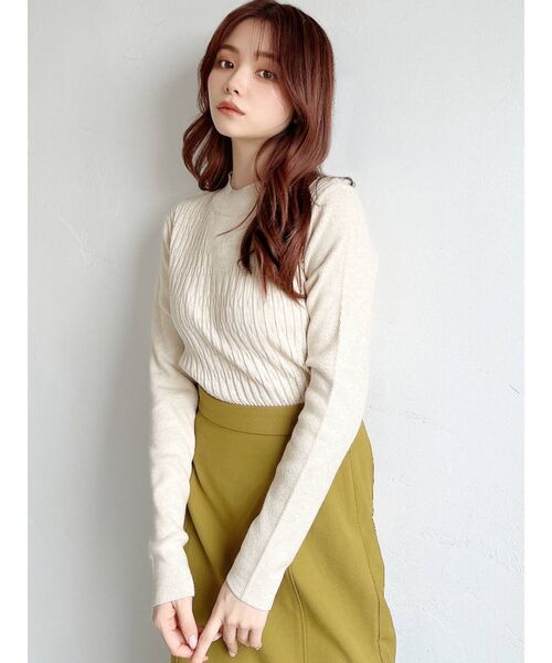 RESEXXY(リゼクシー)の「デザインコンパクトニットトップス(ニット/セーター・レディース・ブラック/ブラウン/アイボリー/ブルー・FREE)」の20枚目の写真