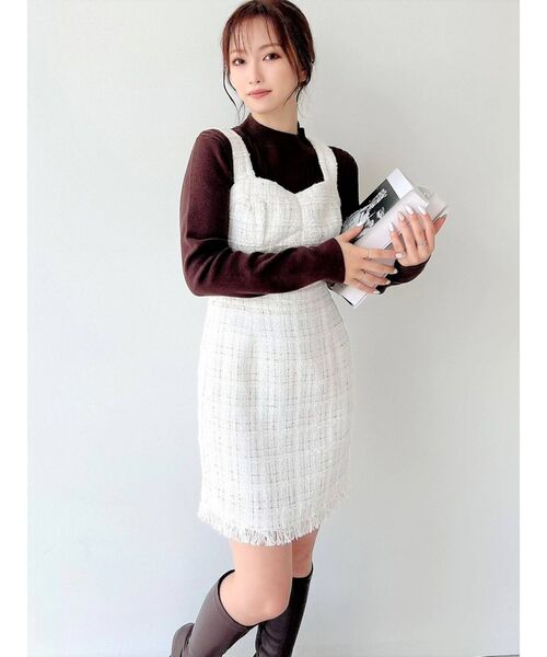 RESEXXY(リゼクシー)の「デザインコンパクトニットトップス(ニット/セーター・レディース・ブラック/ブラウン/アイボリー/ブルー・FREE)」の10枚目の写真