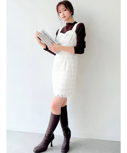 RESEXXY(リゼクシー)の「デザインコンパクトニットトップス(ニット/セーター・レディース・ブラック/ブラウン/アイボリー/ブルー・FREE)」の6枚目の写真