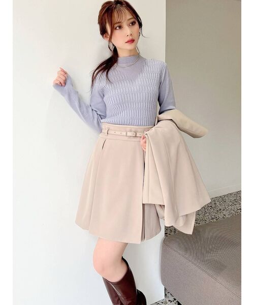 RESEXXY(リゼクシー)の「デザインコンパクトニットトップス(ニット/セーター・レディース・ブラック/ブラウン/アイボリー/ブルー・FREE)」の14枚目の写真