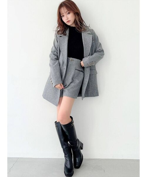 RESEXXY(リゼクシー)の「デザインコンパクトニットトップス(ニット/セーター・レディース・ブラック/ブラウン/アイボリー/ブルー・FREE)」の8枚目の写真