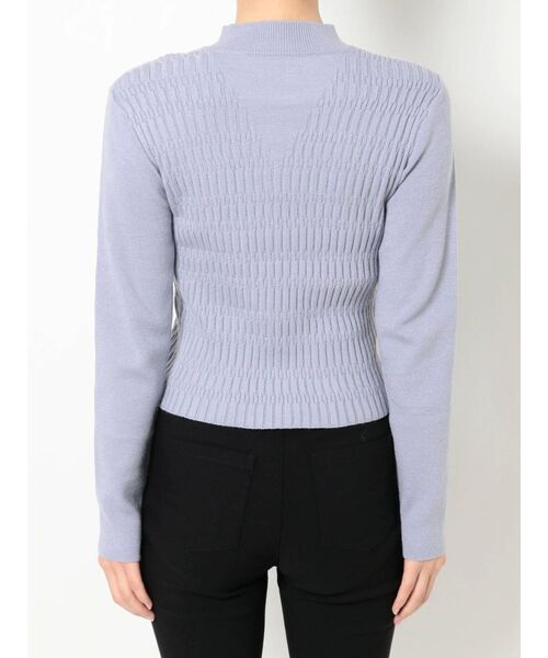 RESEXXY(リゼクシー)の「デザインコンパクトニットトップス(ニット/セーター・レディース・ブラック/ブラウン/アイボリー/ブルー・FREE)」の12枚目の写真