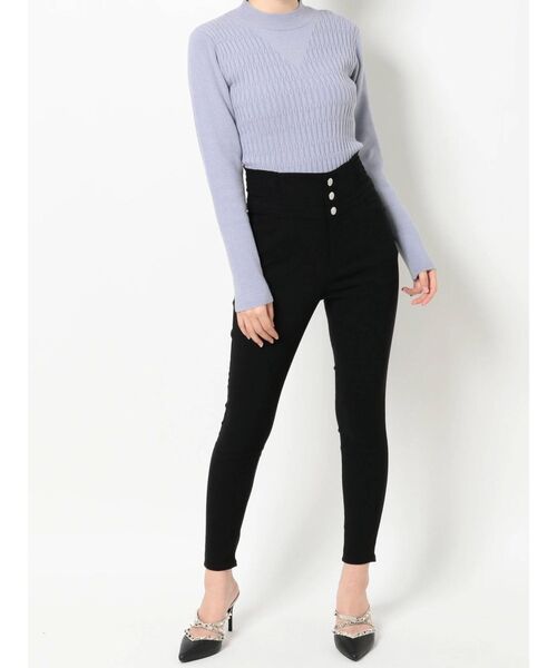 RESEXXY(リゼクシー)の「デザインコンパクトニットトップス(ニット/セーター・レディース・ブラック/ブラウン/アイボリー/ブルー・FREE)」の16枚目の写真