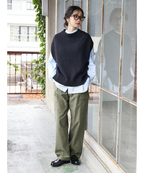 CRAFT STANDARD BOUTIQUE(クラフトスタンダードブティック)の「クルーネックニットベスト *(ベスト・レディース・ブラック/グレイッシュベージュ/ブラウン・FREE)」の17枚目の写真