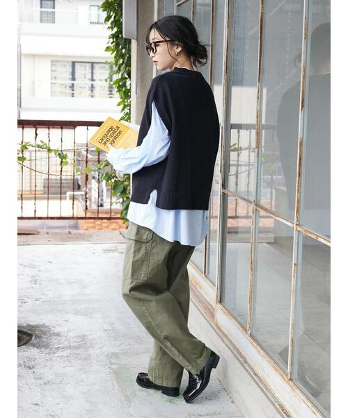 CRAFT STANDARD BOUTIQUE(クラフトスタンダードブティック)の「クルーネックニットベスト *(ベスト・レディース・ブラック/グレイッシュベージュ/ブラウン・FREE)」の18枚目の写真