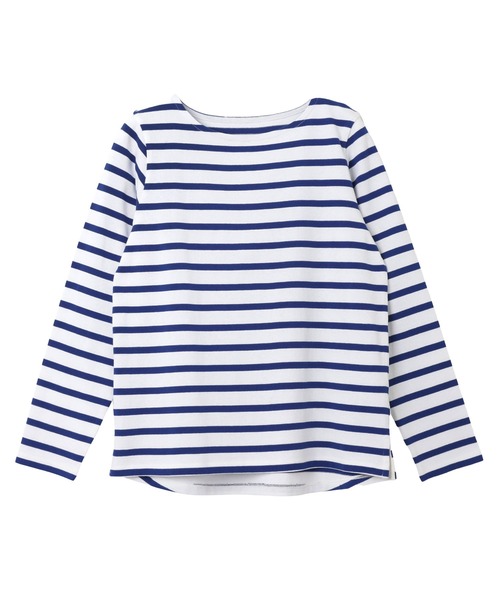 andme(アンドミー)の「コットン天竺長袖ボーダーTシャツ(Tシャツ/カットソー・レディース・グレー系その他/ホワイト×ブラック/ベージュ系その他/ホワイト×レッド/ホワイト×ブルー/ホワイト×パープル・M/L)」の18枚目の写真