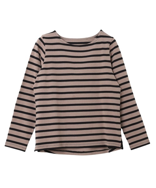 andme(アンドミー)の「コットン天竺長袖ボーダーTシャツ(Tシャツ/カットソー・レディース・グレー系その他/ホワイト×ブラック/ベージュ系その他/ホワイト×レッド/ホワイト×ブルー/ホワイト×パープル・M/L)」の12枚目の写真