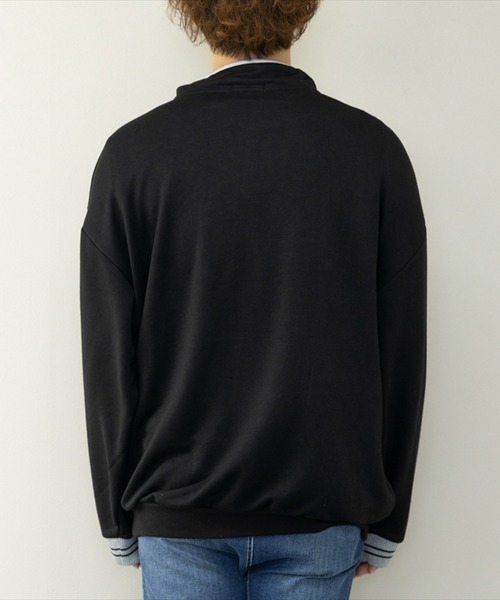 INNOCENT(イノセント)の「『裏毛ハーフZIP』ビッグトレーナー(300g)(スウェット・メンズ・ブラック/杢グレー/ネイビー・LL/M/L)」の7枚目の写真