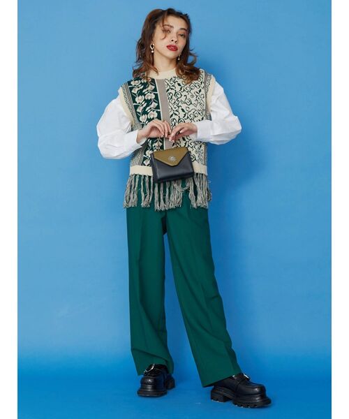 EVRIS（エヴリス）の「センタープレスタックパンツ（その他パンツ・レディース・その他1/グリーン・MEDIUM/SMALL）」の13枚目の写真