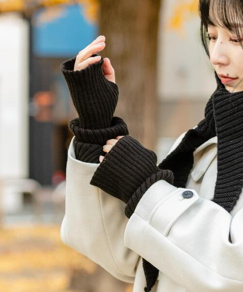 SMELLY（スメリー）の「リブアームウォーマー（アームカバー・レディース・ブラック/ベージュ/ブルー系その他・-）」の20枚目の写真