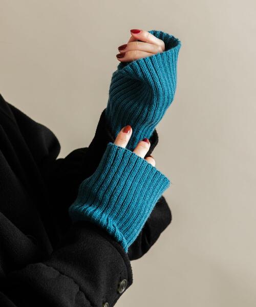 SMELLY（スメリー）の「リブアームウォーマー（アームカバー・レディース・ブラック/ベージュ/ブルー系その他・-）」の9枚目の写真