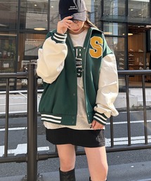 ワッペン／襟付スタジャン