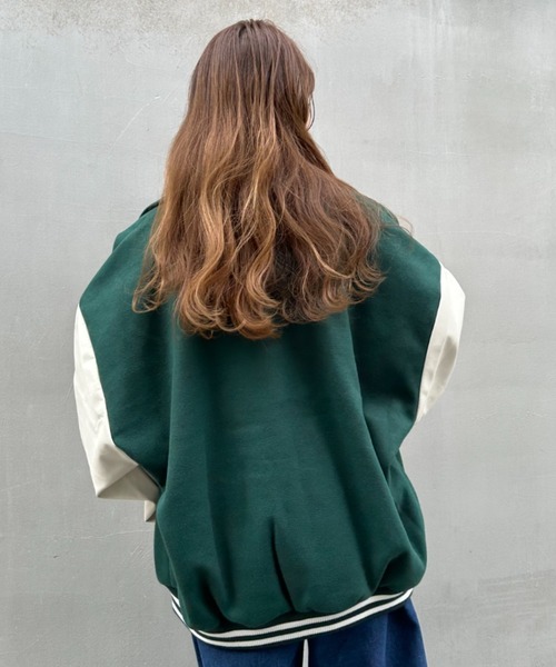 INGNI（イング）の「ワッペン／襟付スタジャン（スタジャン・レディース・ブラック/レッド/グリーン・M）」の12枚目の写真