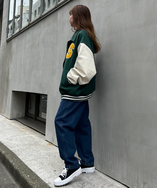 INGNI（イング）の「ワッペン／襟付スタジャン（スタジャン・レディース・ブラック/レッド/グリーン・M）」の11枚目の写真