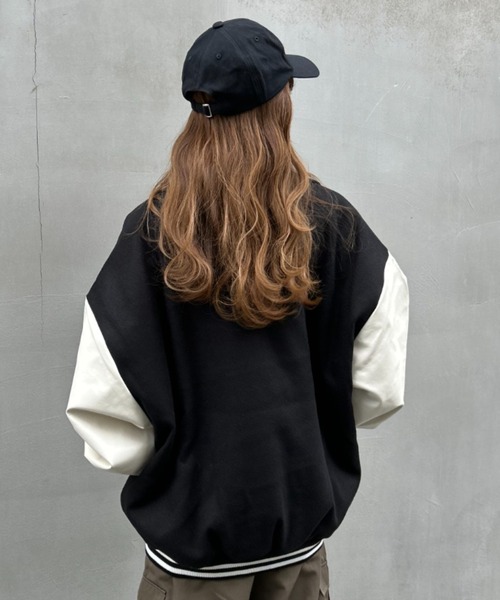 INGNI（イング）の「ワッペン／襟付スタジャン（スタジャン・レディース・ブラック/レッド/グリーン・M）」の7枚目の写真