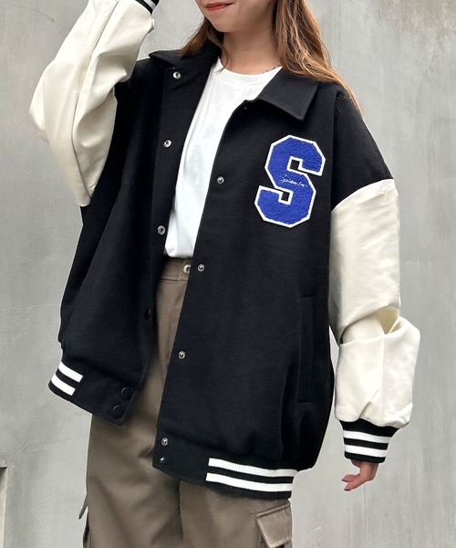 INGNI（イング）の「ワッペン／襟付スタジャン（スタジャン・レディース・ブラック/レッド/グリーン・M）」の17枚目の写真