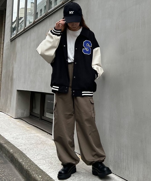 INGNI（イング）の「ワッペン／襟付スタジャン（スタジャン・レディース・ブラック/レッド/グリーン・M）」の18枚目の写真