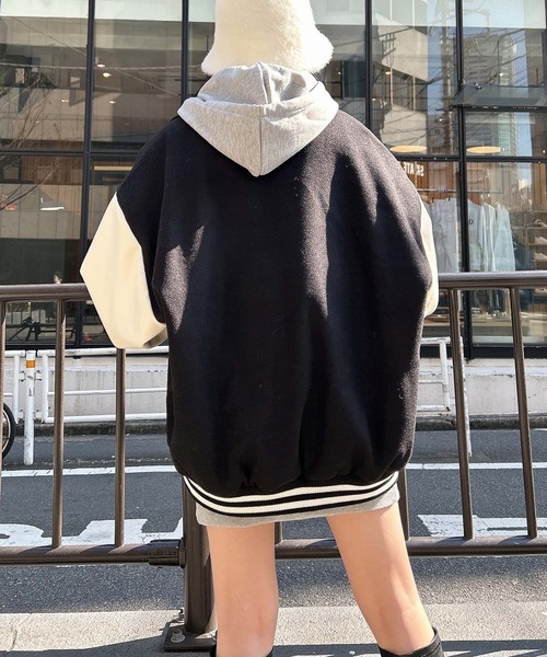 INGNI（イング）の「ワッペン／襟付スタジャン（スタジャン・レディース・ブラック/レッド/グリーン・M）」の14枚目の写真