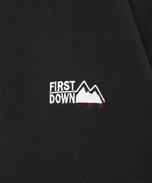 FIRST DOWN(ファーストダウン)の「FIRST DOWN ロゴクルーコットンスウェット F372001C(スウェット・メンズ・ブラック/杢グレー・L/M/S)」の8枚目の写真