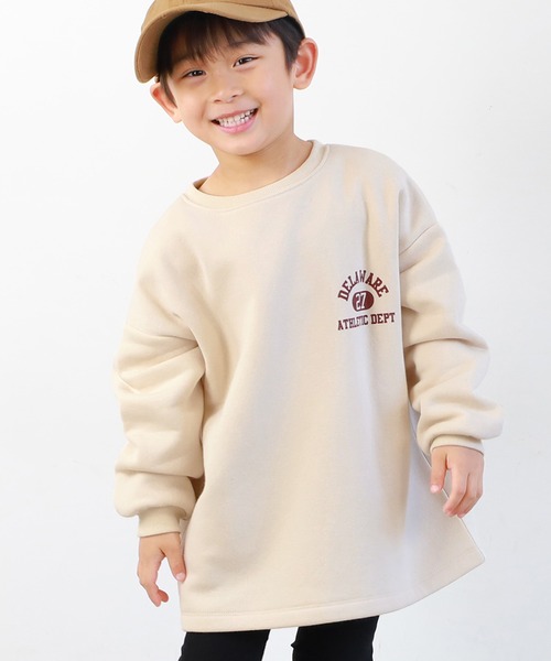 coca（coca）（コカ）の「キッズ親子お揃い裏起毛アソートプリントスウェット（スウェット・キッズ・チャコール/イエロー/アイボリー/ブルー・100/110/120/130/140）」の2枚目の写真