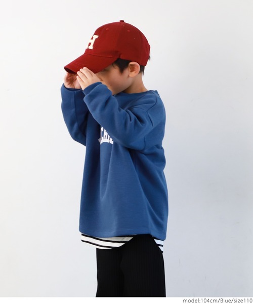 coca（coca）（コカ）の「キッズ親子お揃い裏起毛アソートプリントスウェット（スウェット・キッズ・チャコール/イエロー/アイボリー/ブルー・100/110/120/130/140）」の15枚目の写真