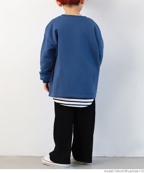 coca（coca）（コカ）の「キッズ親子お揃い裏起毛アソートプリントスウェット（スウェット・キッズ・チャコール/イエロー/アイボリー/ブルー・100/110/120/130/140）」の16枚目の写真