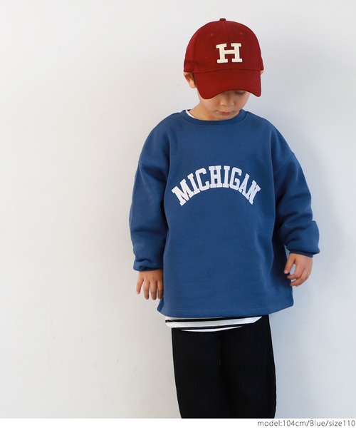 coca（coca）（コカ）の「キッズ親子お揃い裏起毛アソートプリントスウェット（スウェット・キッズ・チャコール/イエロー/アイボリー/ブルー・100/110/120/130/140）」の17枚目の写真