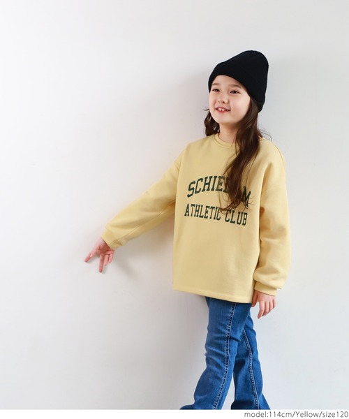 coca（coca）（コカ）の「キッズ親子お揃い裏起毛アソートプリントスウェット（スウェット・キッズ・チャコール/イエロー/アイボリー/ブルー・100/110/120/130/140）」の18枚目の写真