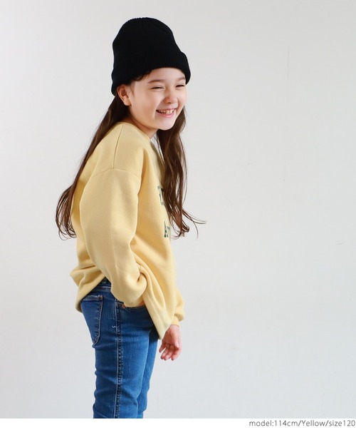 coca（coca）（コカ）の「キッズ親子お揃い裏起毛アソートプリントスウェット（スウェット・キッズ・チャコール/イエロー/アイボリー/ブルー・100/110/120/130/140）」の19枚目の写真