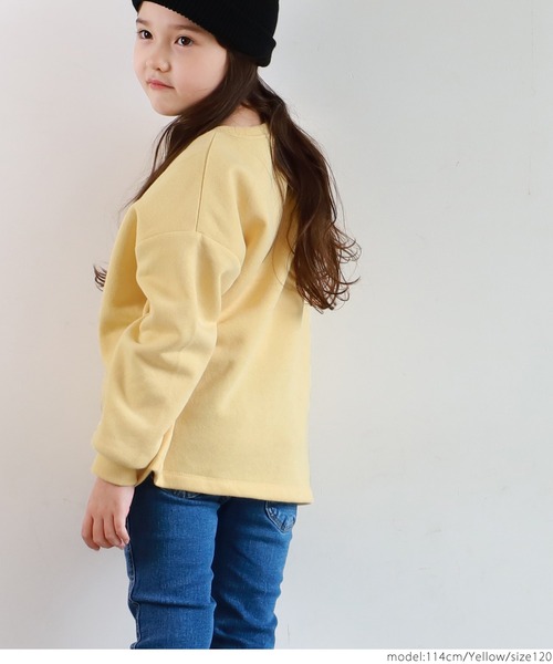 coca（coca）（コカ）の「キッズ親子お揃い裏起毛アソートプリントスウェット（スウェット・キッズ・チャコール/イエロー/アイボリー/ブルー・100/110/120/130/140）」の20枚目の写真