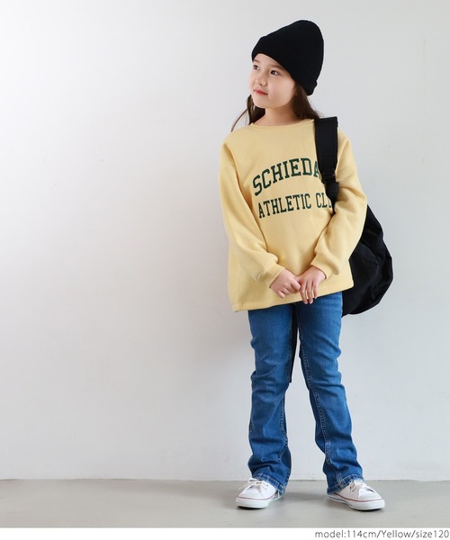 coca（coca）（コカ）の「キッズ親子お揃い裏起毛アソートプリントスウェット（スウェット・キッズ・チャコール/イエロー/アイボリー/ブルー・100/110/120/130/140）」の21枚目の写真