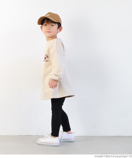 coca（coca）（コカ）の「キッズ親子お揃い裏起毛アソートプリントスウェット（スウェット・キッズ・チャコール/イエロー/アイボリー/ブルー・100/110/120/130/140）」の7枚目の写真