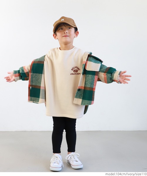 coca（coca）（コカ）の「キッズ親子お揃い裏起毛アソートプリントスウェット（スウェット・キッズ・チャコール/イエロー/アイボリー/ブルー・100/110/120/130/140）」の8枚目の写真