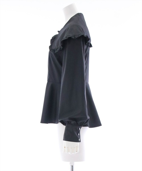 clear（クリア）の「ビッグカラーブラウス（シャツ/ブラウス・レディース・ブラック/オフホワイト・F）」の20枚目の写真